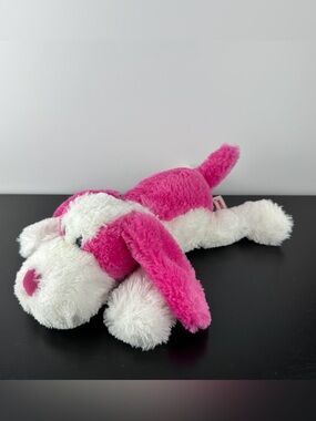 Aurora Rare Pink & White Puppy Dog 13" Plush Stuffed Animal